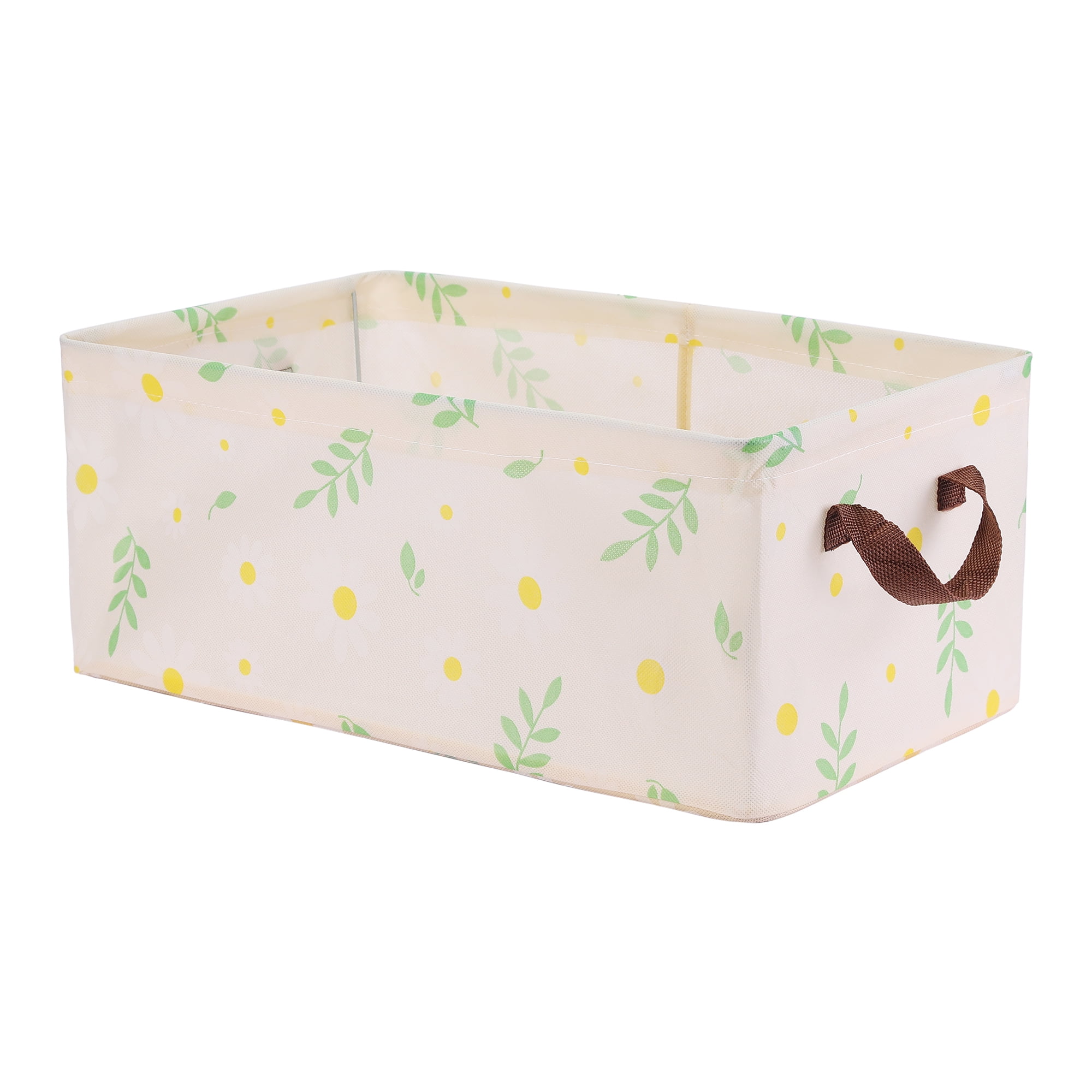 Unique Bargains Storage Cube Collapsible Storage Basket with Handles