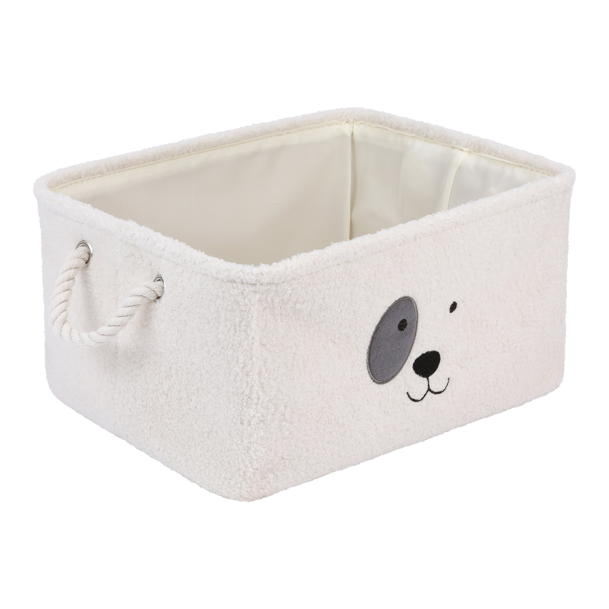 Unique Bargains Storage Cube Cotton Storage Bin with Handles for Closet Organizers Cream