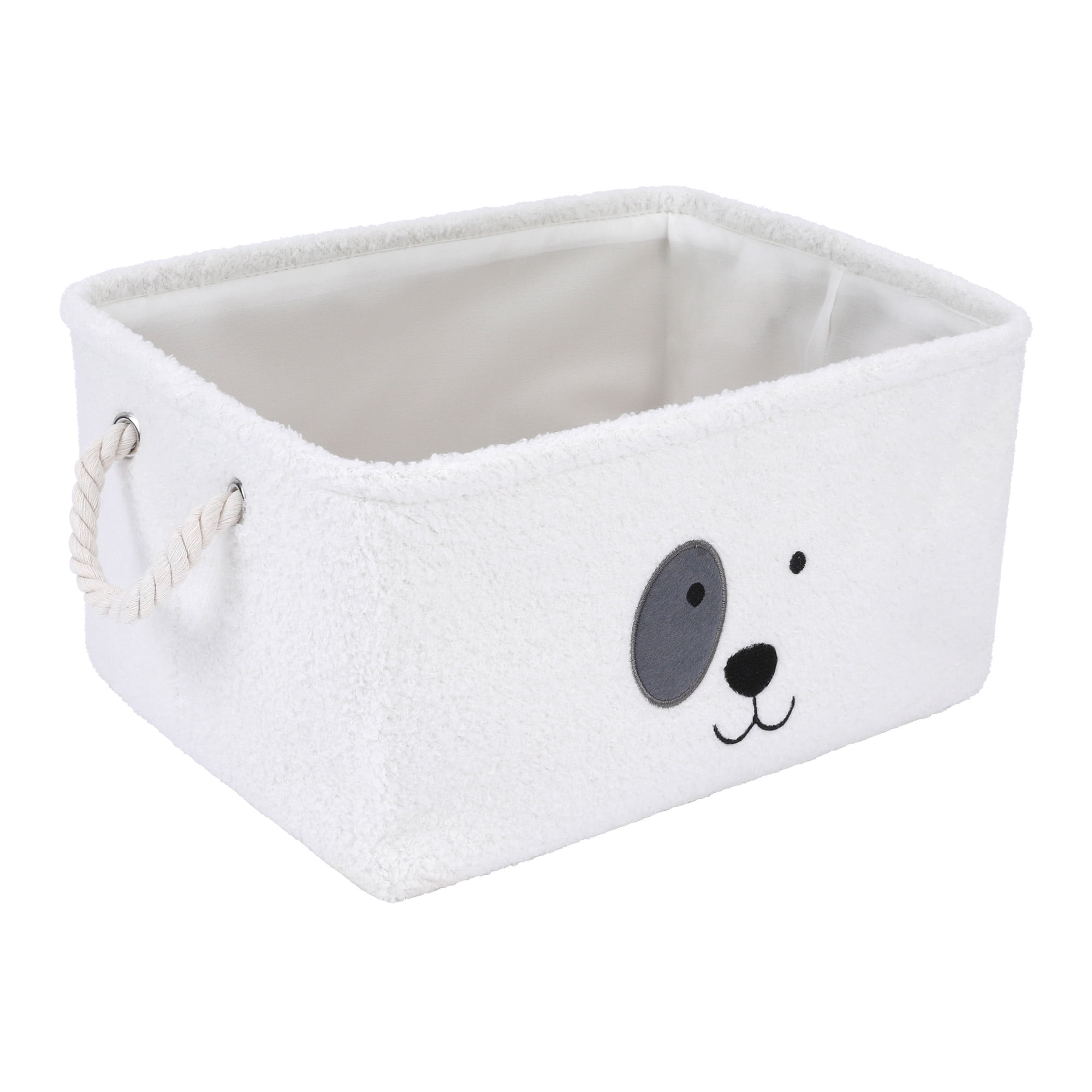 Unique Bargains Storage Cube Cotton Storage Bin with Handles for Closet Organizers White