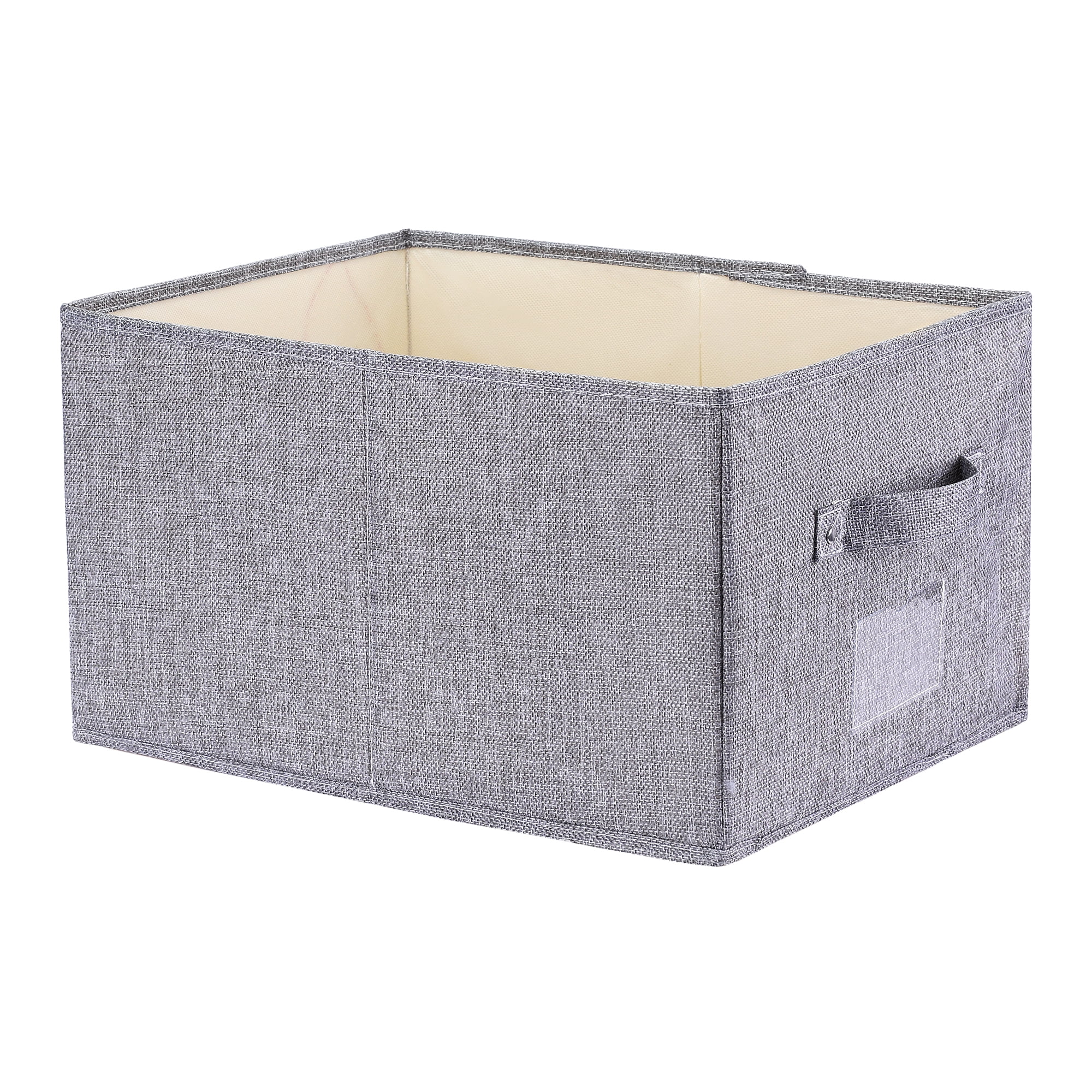 Unique Bargains Storage Cube Fabric Bin with Handles for Shelves Basket