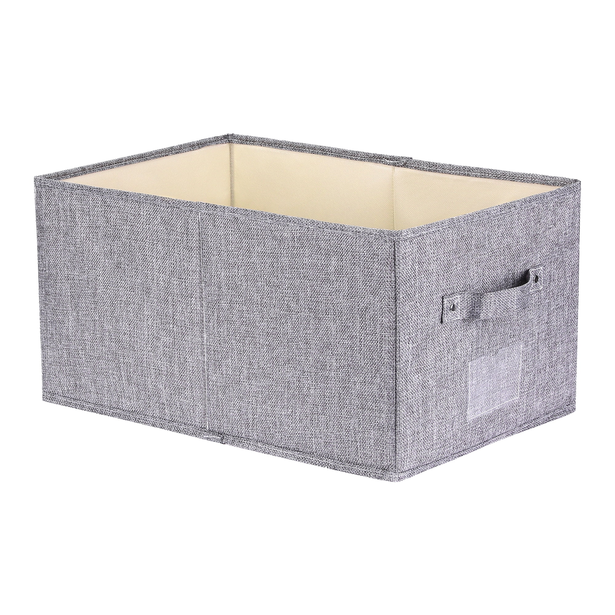 Unique Bargains Storage Cube Fabric Bin with Handles for Shelves Basket