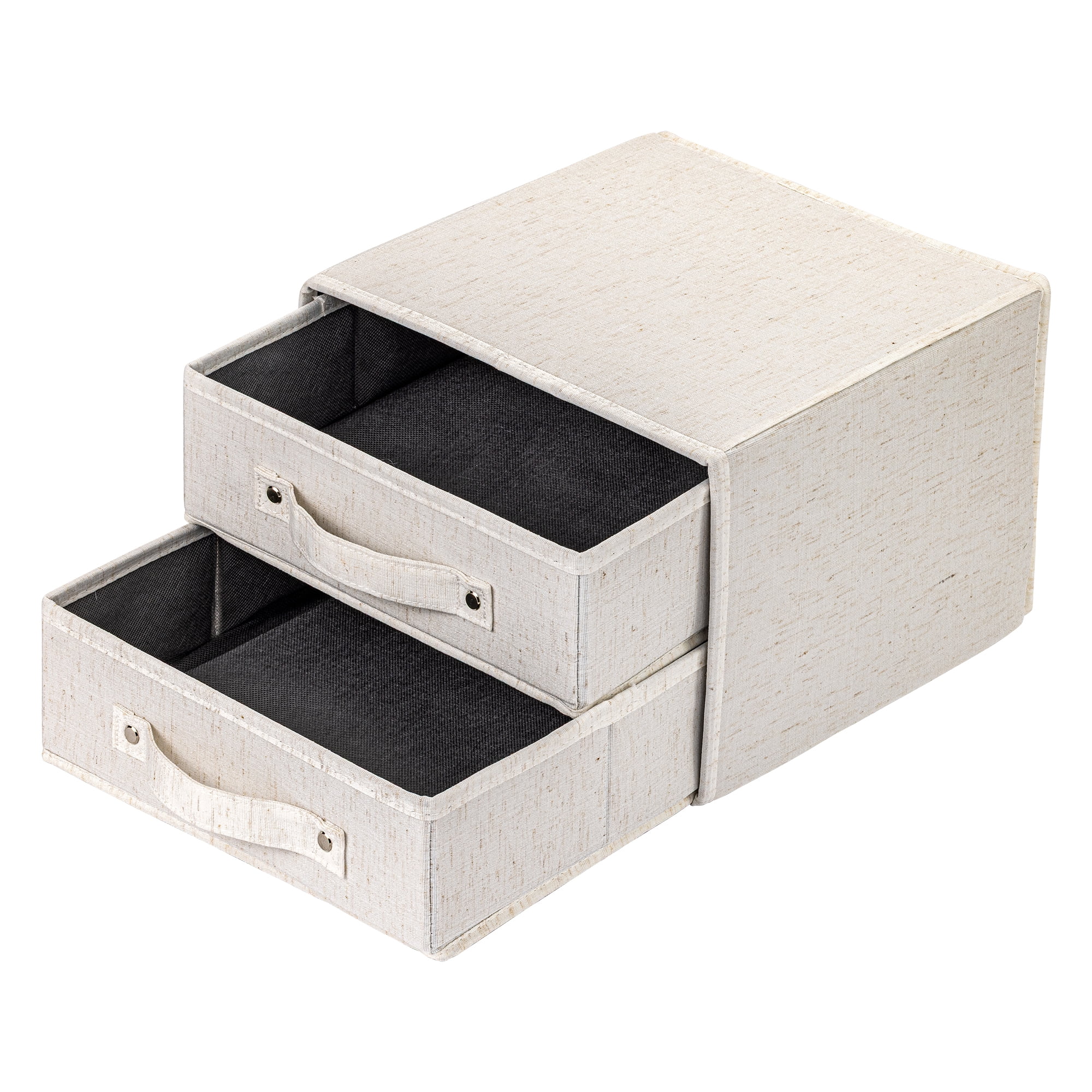Unique Bargains Storage Cube Fabric Collapsible Basket White 11*11*7.9in