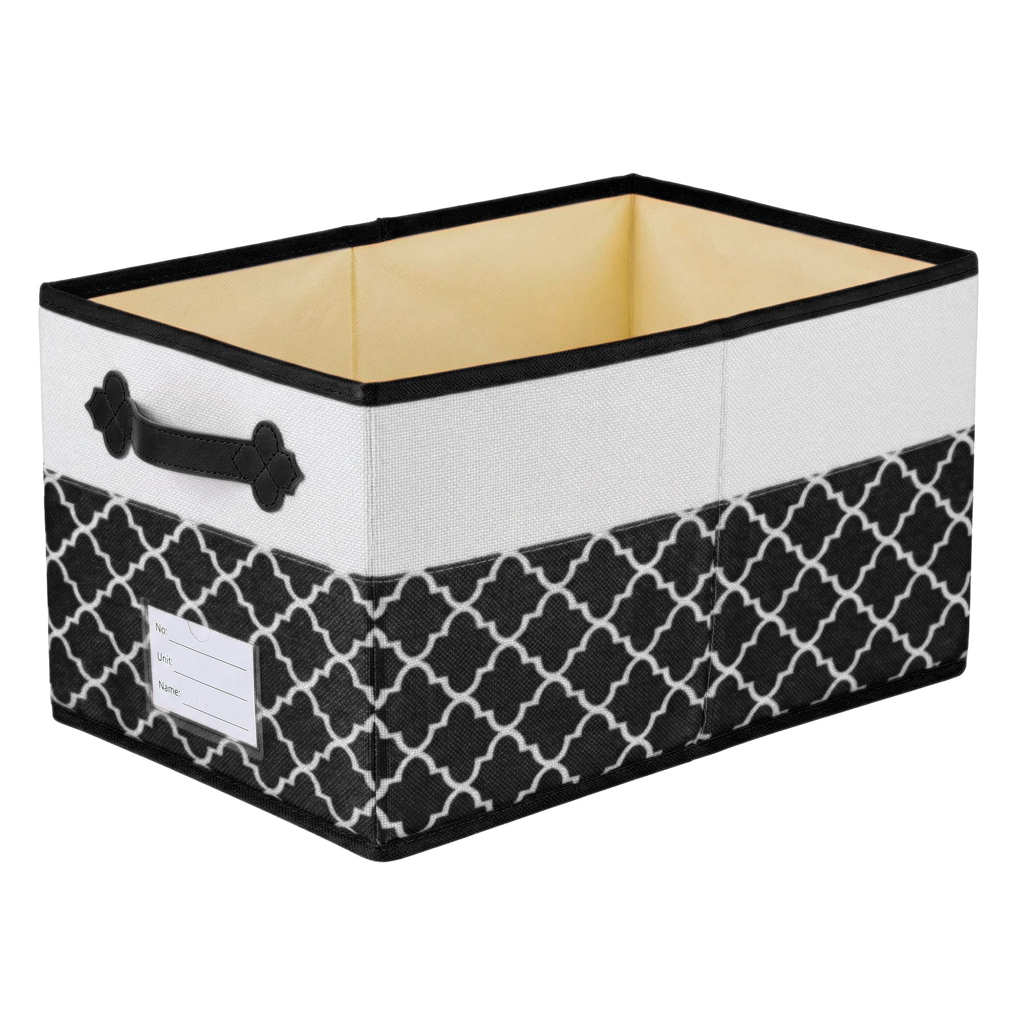 Unique Bargains Storage Basket with Handle for Organizing Objects Black 15"x9.8"x8.3"