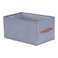thumbnail image 1 of Unique Bargains Storage Cube Fabric Foldable Basket with Handles for Shelves 1pcs Grey L, 1 of 7