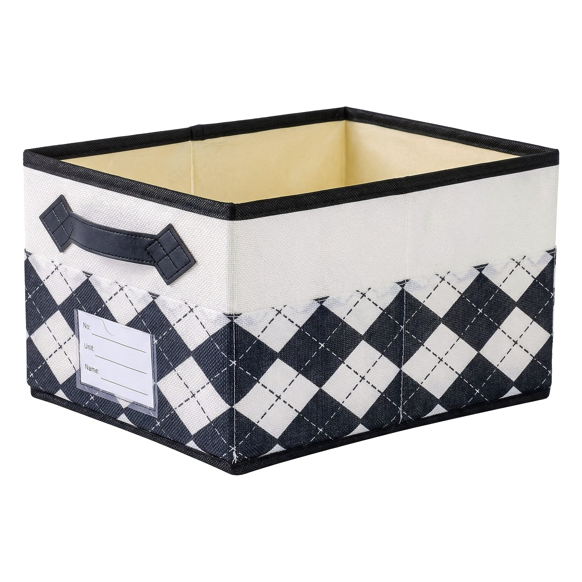 Unique Bargains Storage Basket with Handle for Organizing Light Black 8.7"x11.4"x6.7"