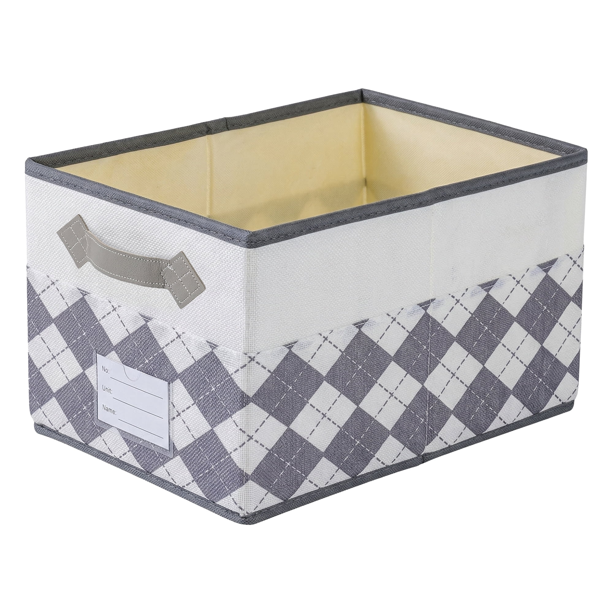 Unique Bargains Storage Basket with Handle for Organizing Light Grey 17.3"x11.8"x10.6"