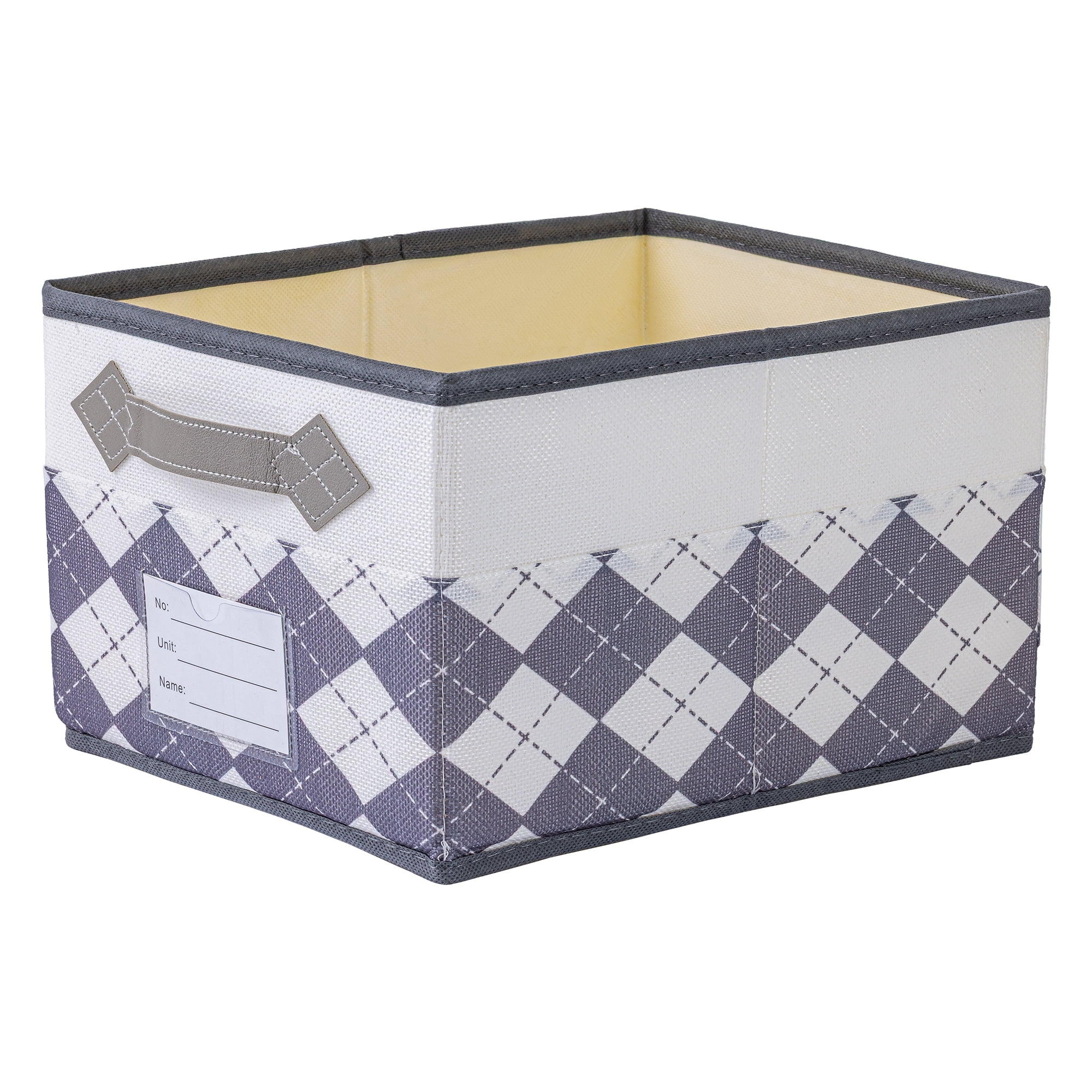 Unique Bargains Storage Basket with Handle for Organizing Light Grey 8.7"x11.4"x6.7"