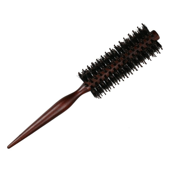 Unique Bargains Straight Hair Brush Round Brush Hairstyle Wavy Styling Tool 1.57" Wood Brown