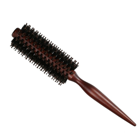 Unique Bargains Straight Hair Round Brush Wood Brown 1.77"
