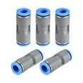 thumbnail image 1 of Unique Bargains Straight Push Connectors 10mm Quick Release Pneumatic Connector Plastic Union Tube Fitting Grey 5Pcs, 1 of 3