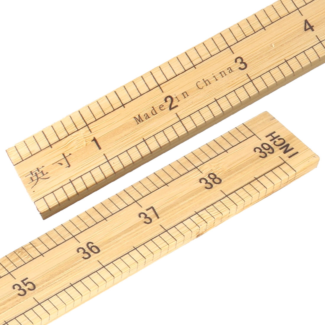 Unique Bargains Straight Ruler 100cm 40 inches Metric Bamboo Ruler 1m ...