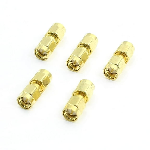 Unique Bargains Straight SMA Male Plug RF Coaxial Connector Adapter for Antenna Cable 5PCS