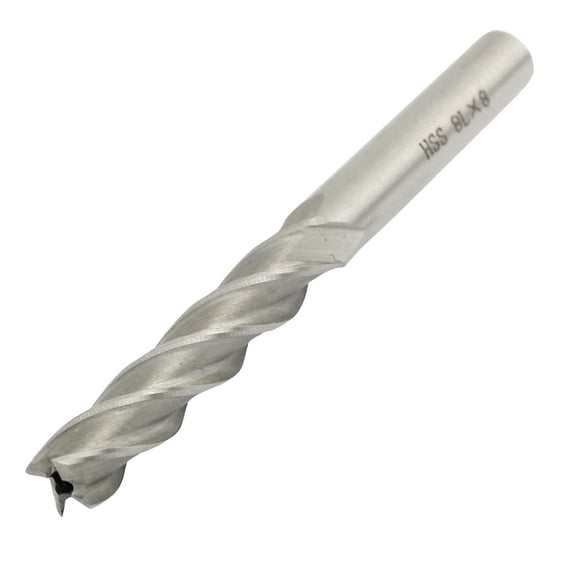 Unique Bargains Straight Shank HSS AL 8mm x 8mm Machining End Mill Cutter Ocdhg