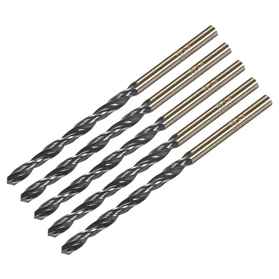 Unique Bargains Straight Shank Twist Drill Bits 3.5mm High Speed Steel HSS 4341 with 3.5mm Shank 5 Pcs