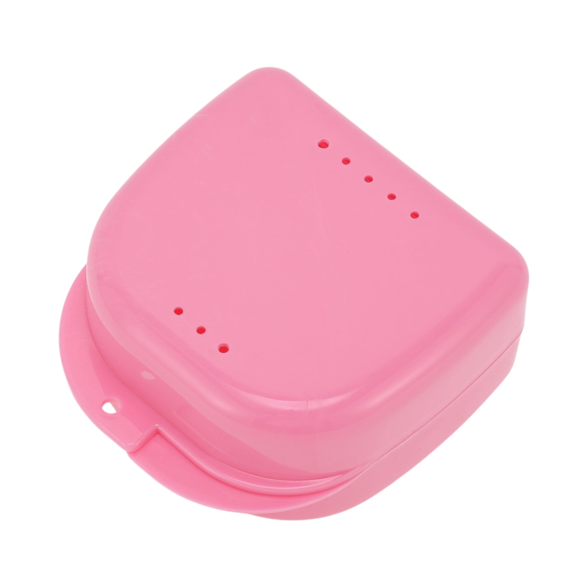 Unique Bargains Strapless Hole Portable Retainer Case Braces Box 1 Pc Pink