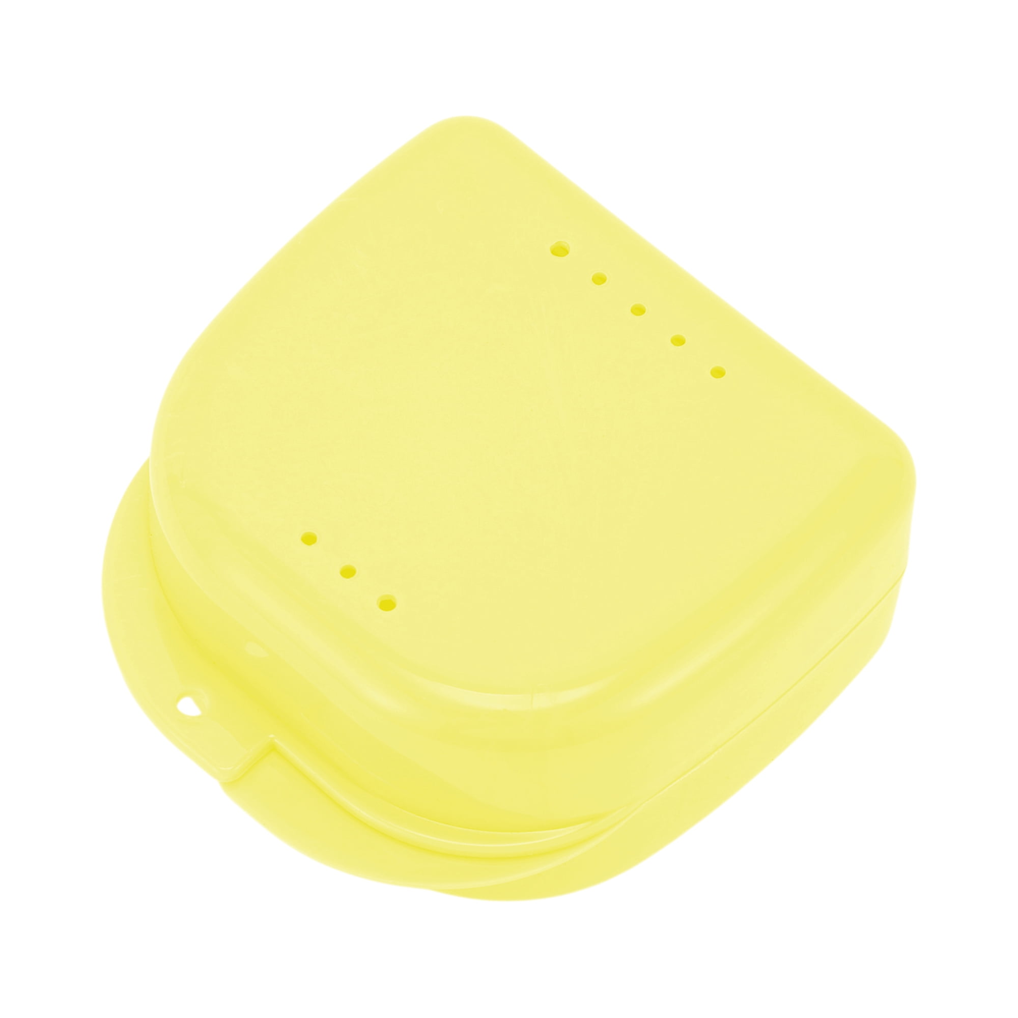 Unique Bargains Strapless Hole Portable Retainer Case Braces Box 1 Pc Yellow