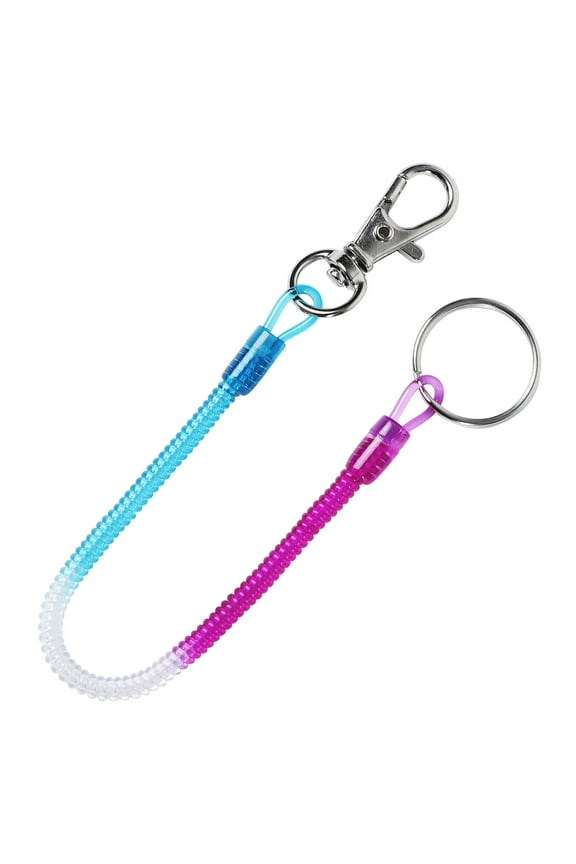 Stretch Coiled Lanyard - Spiral Retractable Spring Coil Keychain Cord