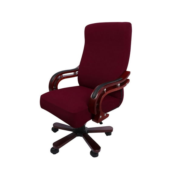Unique Bargains Stretch Office Chair Cover Armchair Protector Slipcovers Burgundy L