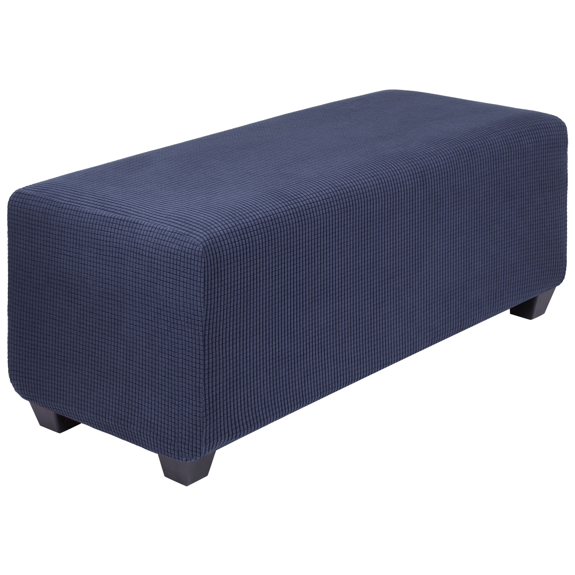 Unique Bargains Stretch Ottoman Cover Slipcover Furniture Covers Navy Blue Small