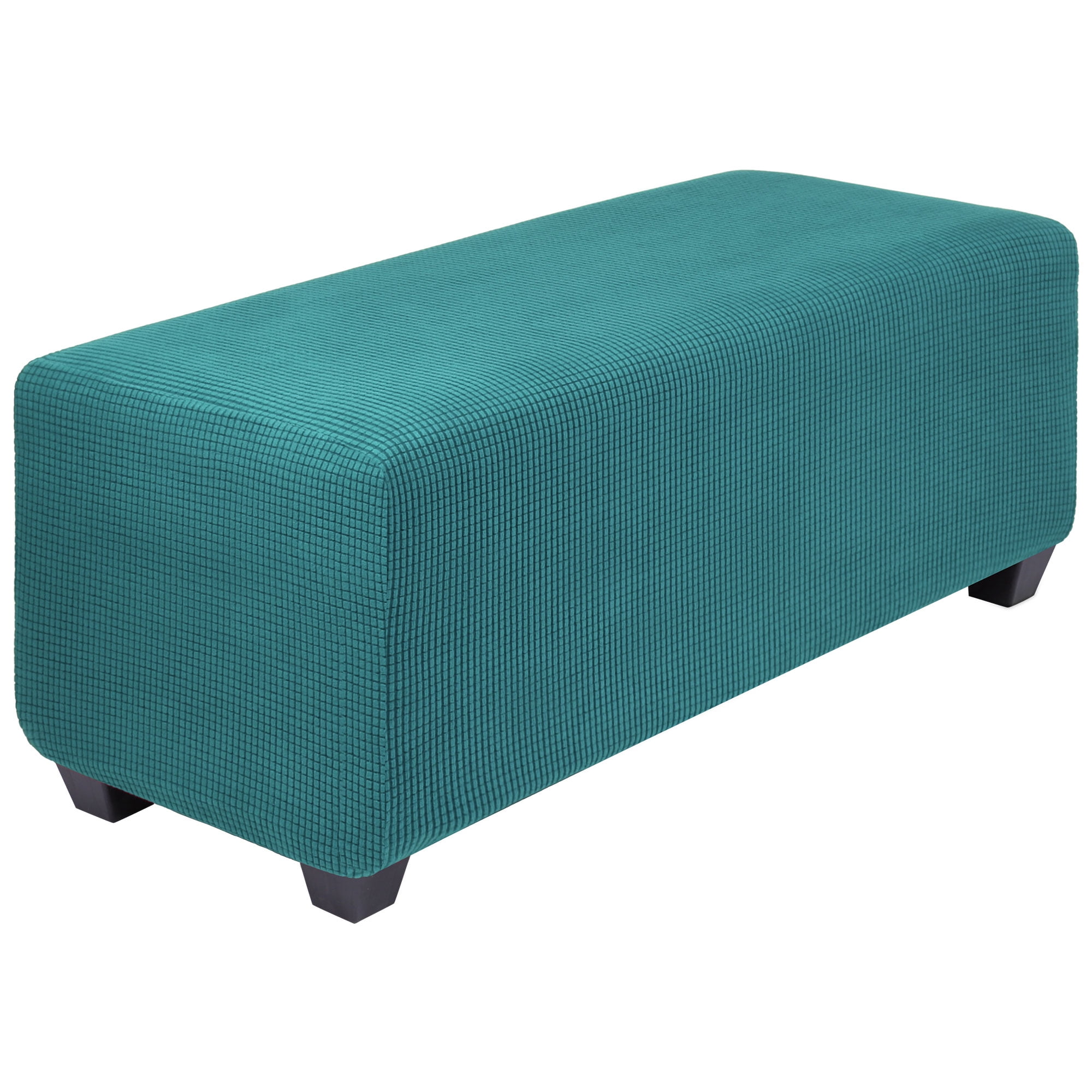 Unique Bargains Stretch Ottoman Cover Slipcover Furniture Covers Peacock Blue X-Large