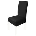 thumbnail image 1 of Unique Bargains Stretch Polyester Dining Chair Covers Protector Slipcovers Black 6 Pcs, 1 of 7