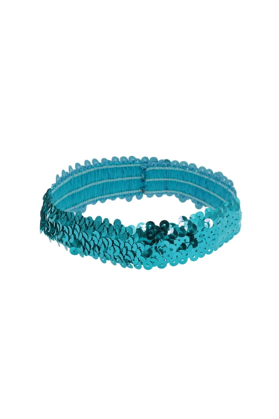 Stretch Sequins Headbands 1 Pc Blue