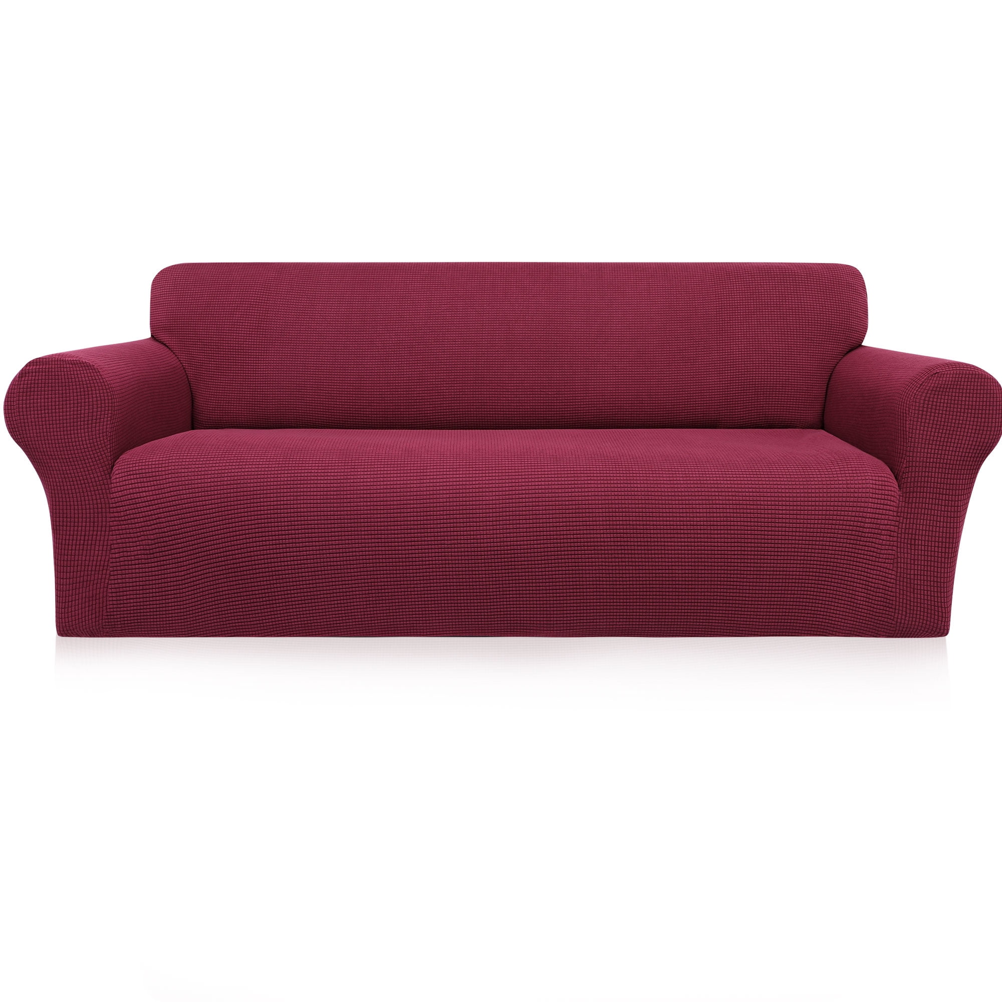 Unique Bargains Stretch Slipcover Washable Furniture Covers for Dogs Burgundy Large