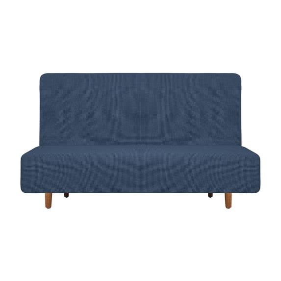 Unique Bargains Stretch Sofa Bed Polyester Couch Slipcover Without Armrests Blue 47"-59"
