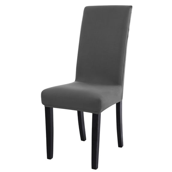 Unique Bargains Stretch Spandex Chair Cover for Dining Room Gray M