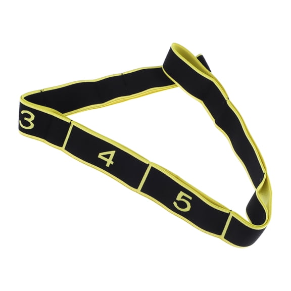Unique Bargains Stretch Strap Yoga Stretching Band Yoga Stretch Strap with 8 Loops for Effective Stretching Yellow