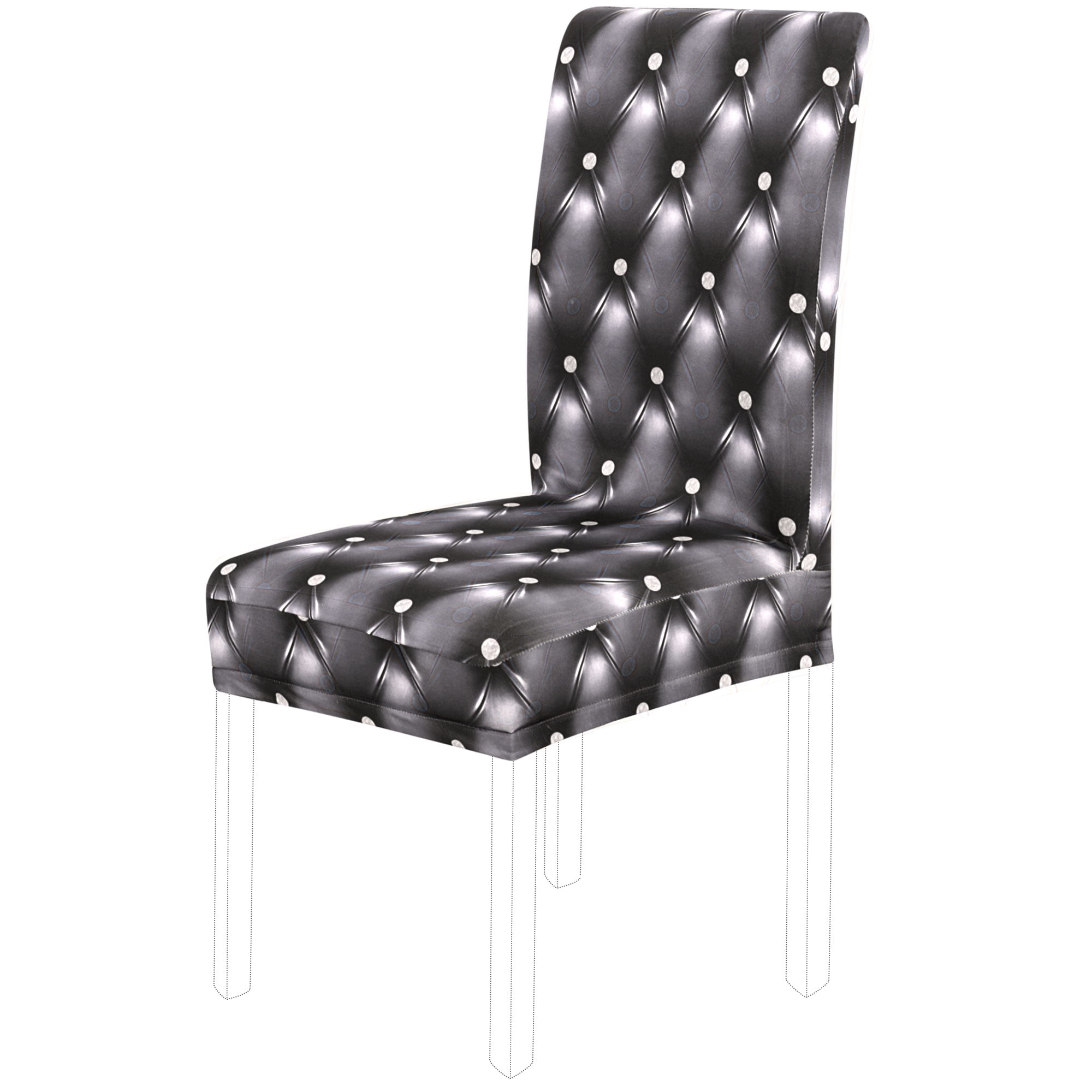 Unique Bargains Stretch Washable Chair Cover for Dining Room Dark