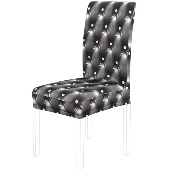 Unique Bargains Stretch Washable Chair Cover for Dining Room Dark Gray
