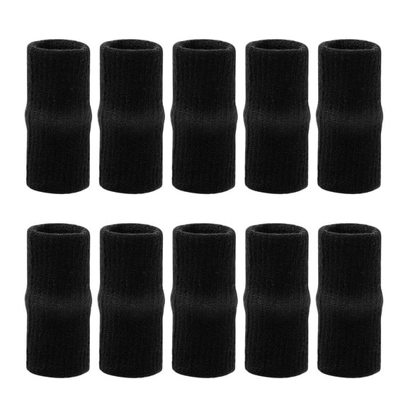 Unique Bargains Stretchy Sports Finger Support Basketball Finger Sleeves Protector 10Pcs