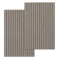 thumbnail image 1 of Unique Bargains Stripe Kitchen Towels Highly Absorbent Long-Lasting Hand Towels Brown 2pk, 1 of 7