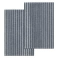thumbnail image 1 of Unique Bargains Stripe Kitchen Towels Highly Absorbent Long-Lasting Hand Towels Dark Blue 2pk, 1 of 7