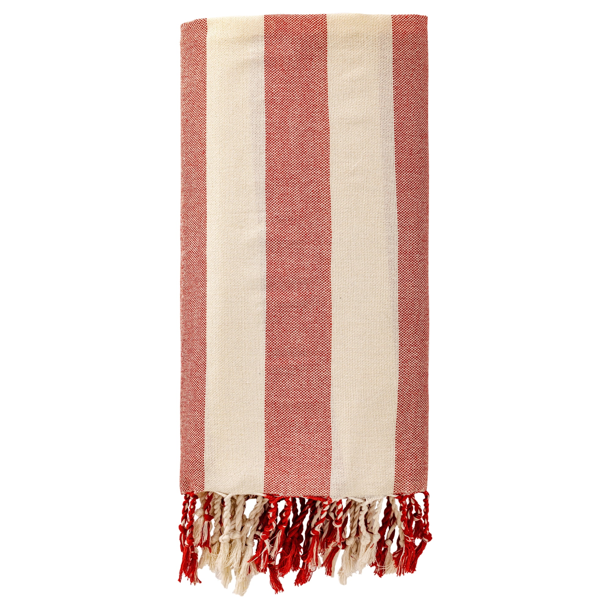 Unique Bargains Stripe Lightweight Absorbent Quick Dry Beach Towel Red 71" x 40"