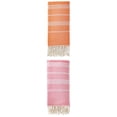 thumbnail image 1 of Unique Bargains Stripe Turkish Quick Dry Beach Towel 2 Pack Orange/Pink 71"x35", 1 of 8
