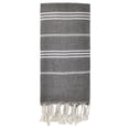 thumbnail image 1 of Unique Bargains Stripe Turkish Quick Dry Sand Free Beach Towel Black 71" x 35", 1 of 8
