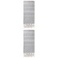 thumbnail image 1 of Unique Bargains Stripe Turkish Sand Free Towel 2 Pack Grey 71"x35", 1 of 8