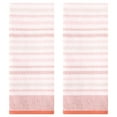 thumbnail image 1 of Unique Bargains Striped 13" x 27" Cotton Soft Absorbent Hand Towel Pink 2-Piece, 1 of 5