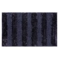 thumbnail image 1 of Unique Bargains Striped Bathroom Mat Soft Fluffy Chenille Baths Rugs Dark Blue 16" x 24", 1 of 7