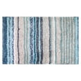thumbnail image 1 of Unique Bargains Striped Bathroom Mat Soft Non-Slip Quick Dry Bath Rugs Blue 20" x 32", 1 of 7