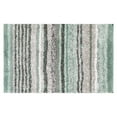 thumbnail image 1 of Unique Bargains Striped Bathroom Mat Soft Non-Slip Quick Dry Bath Rugs Green 20" x 32", 1 of 7