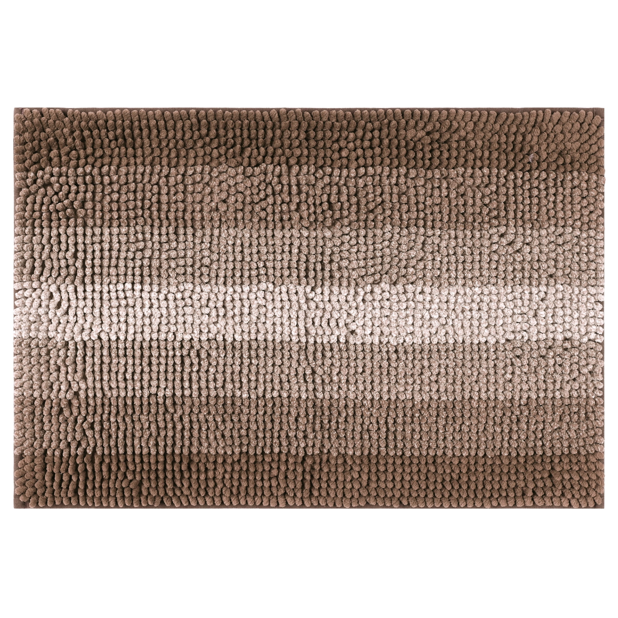 Unique Bargains Striped Bathroom Rugs Non-Slip Bath Carpet Bath Mats Coffee-2 20"x32"