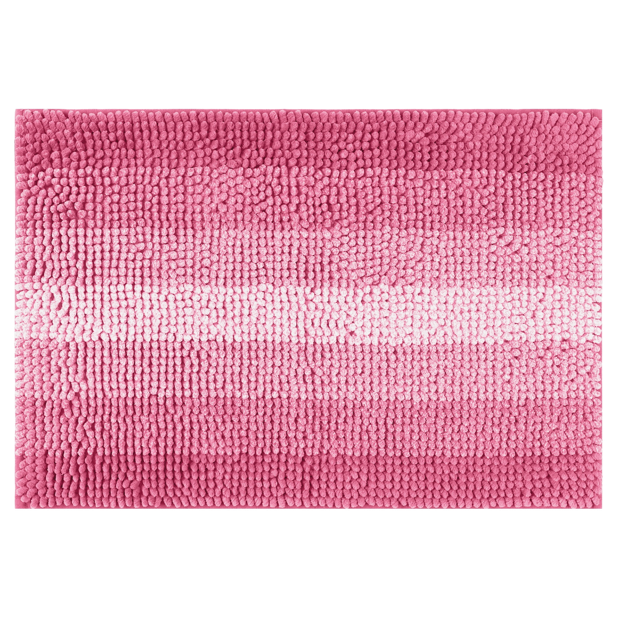 Unique Bargains Striped Bathroom Rugs Non-Slip Bath Carpet Bath Mats Pink 16"x24"