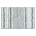thumbnail image 1 of Unique Bargains Striped Bathroom Rugs Soft Absorbent Fluffy Chenille Bath Mat Rug Non Slip Green Blue 20" x 32", 1 of 6
