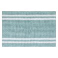 thumbnail image 1 of Unique Bargains Striped Bathroom Rugs Soft Fluffy Chenille Bath Rugs Blue 20" x 32", 1 of 7