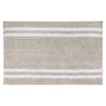 thumbnail image 1 of Unique Bargains Striped Bathroom Rugs Soft Fluffy Chenille Bath Rugs Brown 20" x 32", 1 of 7