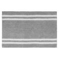 thumbnail image 1 of Unique Bargains Striped Bathroom Rugs Soft Fluffy Chenille Bath Rugs Grey 20" x 32", 1 of 7