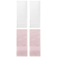 thumbnail image 1 of Unique Bargains Striped Cotton Hand Towel 14" x 30" 4 Pcs White/Light Pink, 1 of 8